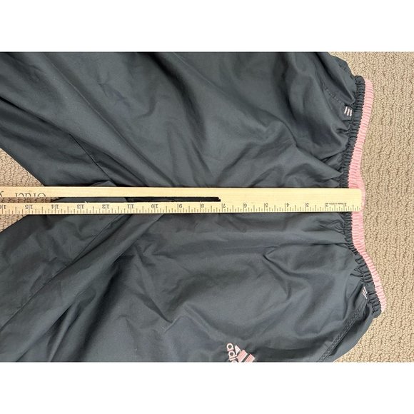 Vintage Y2K Adidas Track Pants Womens Medium Black Pink Straight Pull On Elastic - Picture 5 of 16